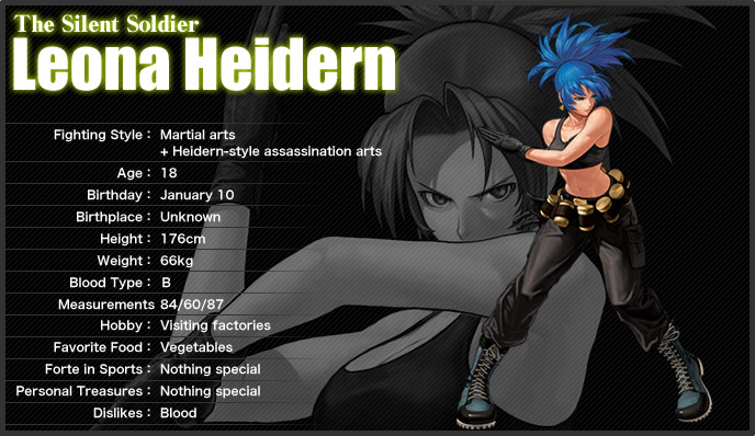 Leona Heidern Character The King Of Fighters Xii 