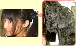 会場の皆さん気がつかなかったでしょ？このヘアゴム、うさぎさんがついてるんですよ。可愛い〜！とはしゃいでパシャ☆